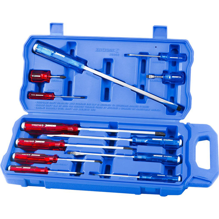 Kincrome Screwdriver Set Thru Tang 12Pc