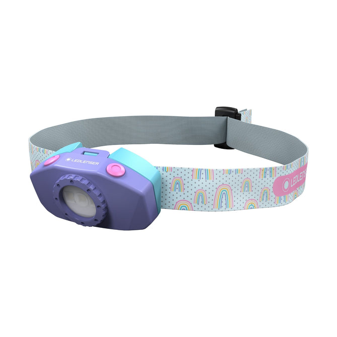 Ledlenser KIDLED2 40lm Multi-Colour LED Headlamp for Children 3 Years+ With Safety Screws - Purple