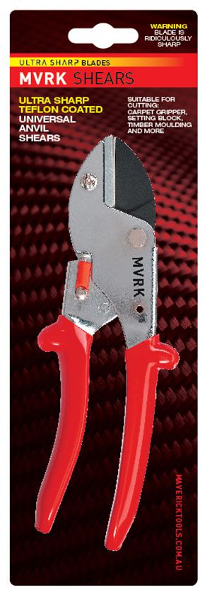 MVRK Universal Anvil Shears Ultra Sharp Teflon Coated 190mm