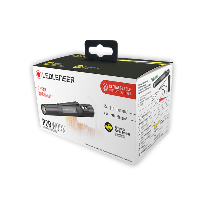 Ledlenser P2R Work 110lm Rechargeable Pocket Flashlight