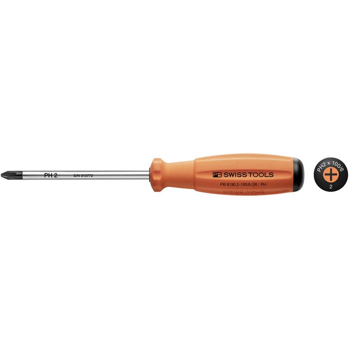 PB Swiss 8190 RB SwissGrip Phillips Screwdrivers (Various Sizes)