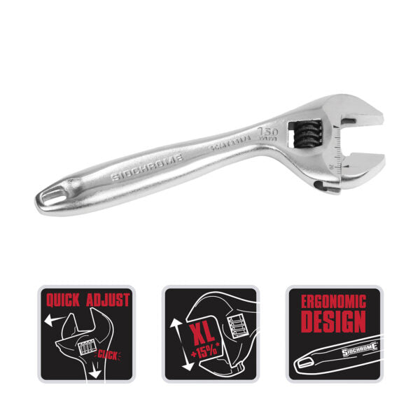 Sidchrome Quick Adjust Wrench Chrome 150mm/6''
