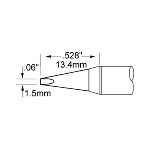 Metcal Soldering Tip Chisel 1.5mm (0.06