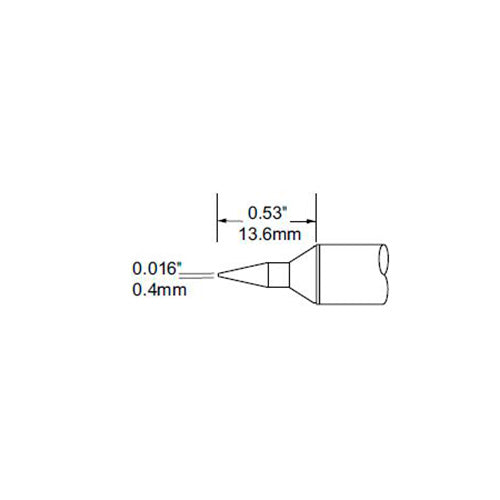 Metcal Soldering Tip Conical Long 0.4mm (0.016