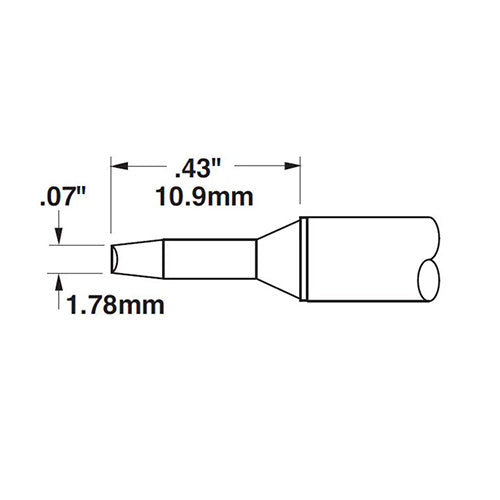 Metcal Cartridge Chisel 1.8mm 90° 700 Series STTC-104