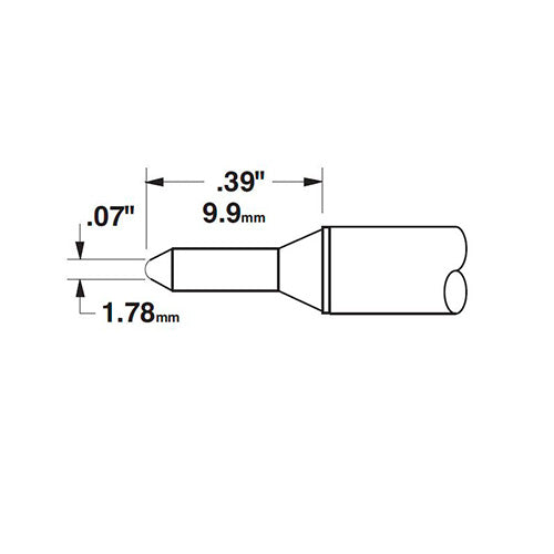 Metcal Conical (STTC) Blunt (∅xL) 1.5mmx9.8mm 700 Series (0.07
