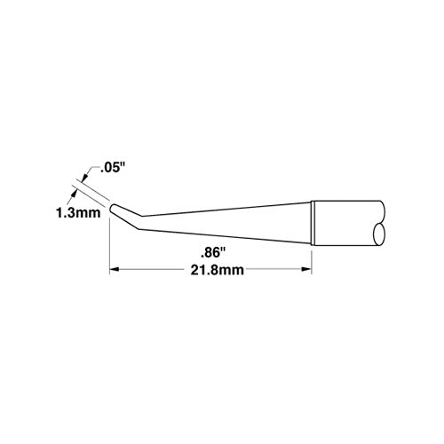 Metcal Conical (STTC) Bent 30° Long Reach (∅ x L) 1.3x1.8mm 700 Series STTC-141