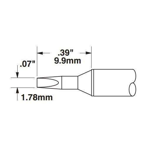 Metcal Chisel (STTC) 1.8x9.9mm (0.07