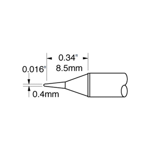 Metcal Conical (STTC) Power Narrow Long Life (∅xL) 0.8x14.7mm 800 Series STTC-845PLL