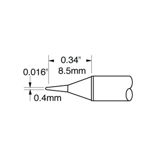 Metcal Cartridge Conical (STTC) Power Narrow (∅xL) 0.8x14.7mm 800 Series STTC-845P