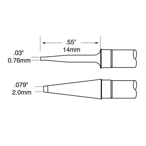 Metcal TCP Rework Tweezer Cartridge Blade 2.0x14mm TCP-BLP2