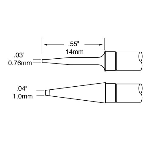 Metcal TTP Rework Tweezer Cartridge Blade 1.0x14mm (0.039
