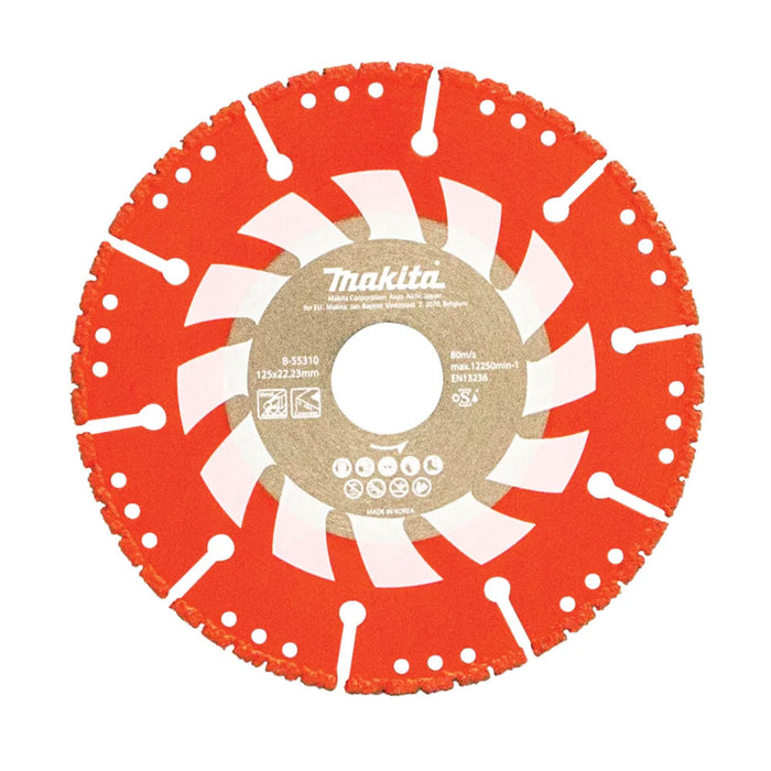 Makita 125mm x 22.23mm Rescue Vac Brazed Diamond Blade B
