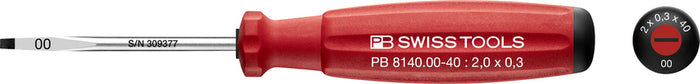 PB Swiss 8140 SwissGrip Slotted Screwdriver 0.3 x 2 x 40mm