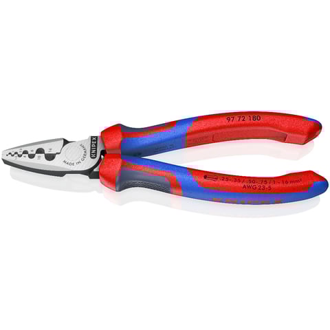Knipex 97 72 180 Crimping Pliers for Wire Ferrules