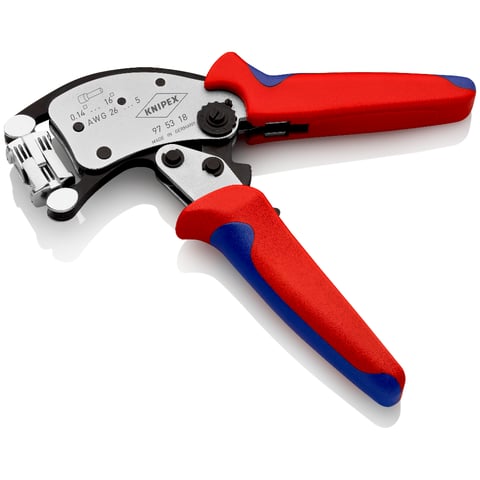 Knipex 97 53 18 Twistor16 Self-Adjusting Crimping Pliers for Wire Ferrules with Rotatable Die Head