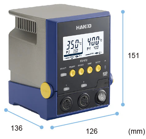 Hakko FX-972 New Generation Dual Port Compact Soldering Station