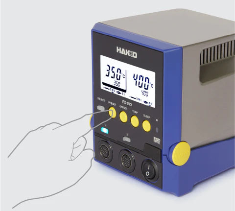 Hakko FX-972 New Generation Dual Port Compact Soldering Station