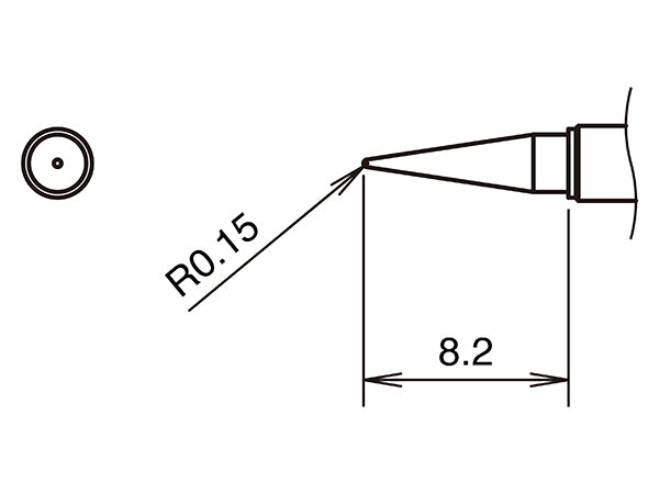 Hakko Soldering Tip 400°C/750°F Shape-I For FX-1003