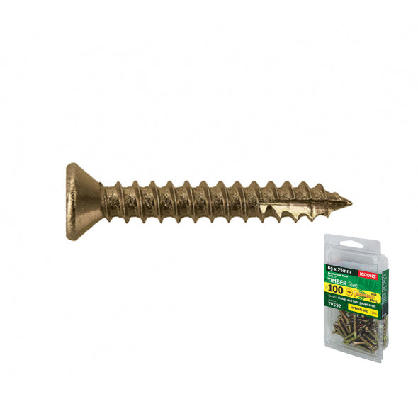 ICCONS Type 17 Csk C3 10 - 12 X 40 Trade Pack Of 50