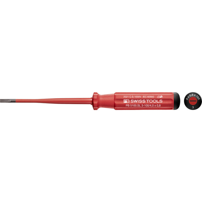 PB Swiss 5100 SL Classic VDE Slim Slotted Screwdrivers