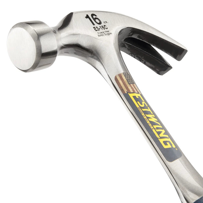Estwing 16 Oz Curve Claw Hammer With Blue Shock Reduction Grip