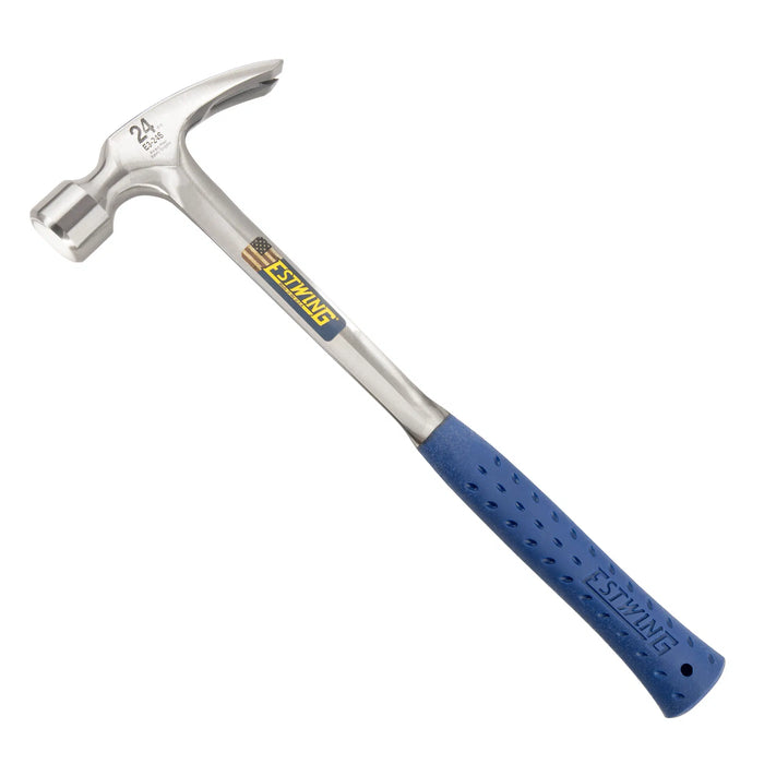 Estwing 22 Oz Framing Hammer W/ Curved Claw Shock Reduction Blue Vinyl Grip