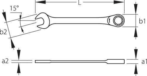Gedore 7R Combination Ratcheting Spanner 27mm