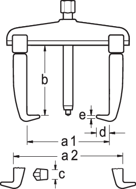 Gedore 1.07/K Puller Set with 9 Hooks