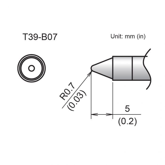 Hakko T39 Soldering Tip/Shape-0.7B For FX971