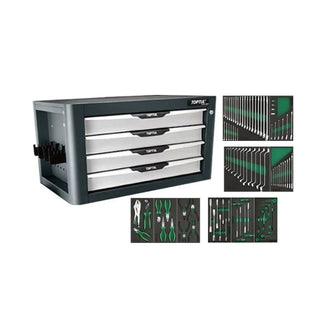 Toptul Pro-Plus Series 88pc Tool Set 4 Drawer Tool Chest - Grey