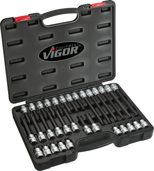 Vigor 32 Pce 1/2in Drive Torx Socket Bit Set V1917