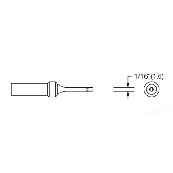 Plato Soldering Tip ETR 1.6mm to Suit Weller