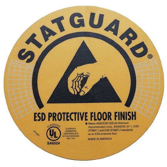 Desco 10500 Statguard® Floor Label, 8 In. Diameter, 10/Pack