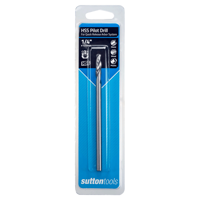 Sutton H122 HSS Pilot Drill for Quick Release Arbor 1/4