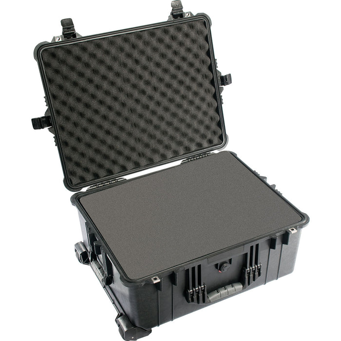 Pelican # 1610 Protector Wheeled Case - With Foam - Black (631 x 500 x 302mm)