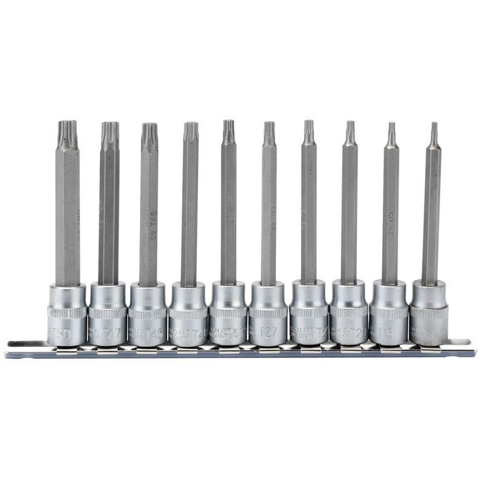 Draper Tools 3/8 Sq. Dr. 100mm Long Draper TX-STAR® Socket Bit Set (10 Piece)