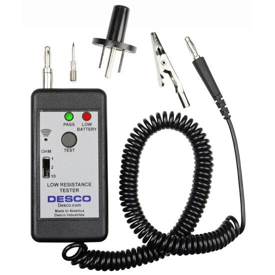 Desco 19249 - Low Resistance Tester, 1/2/10 Ohms