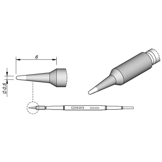 JBC 0.5mm Conical Micro Cartridge Tip