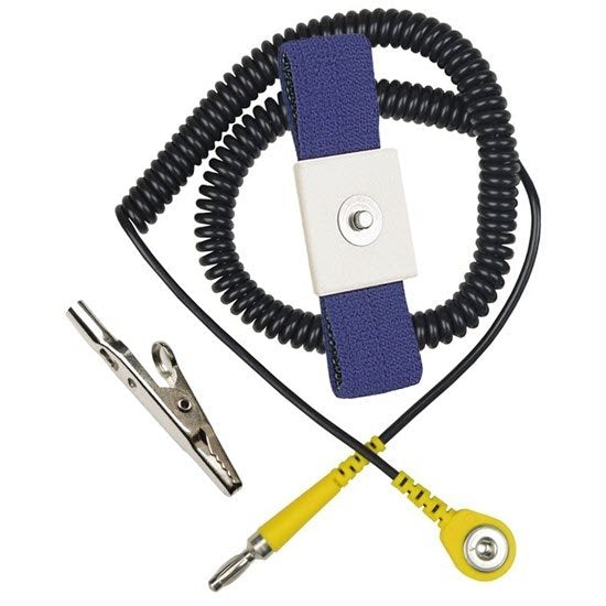 Desco 2323R - Wrist Strap, Blue, Large, with 3.0M RoHS Coil Cord