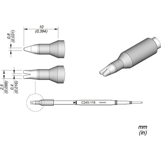 JBC Cable Soldering Cartridge Tip