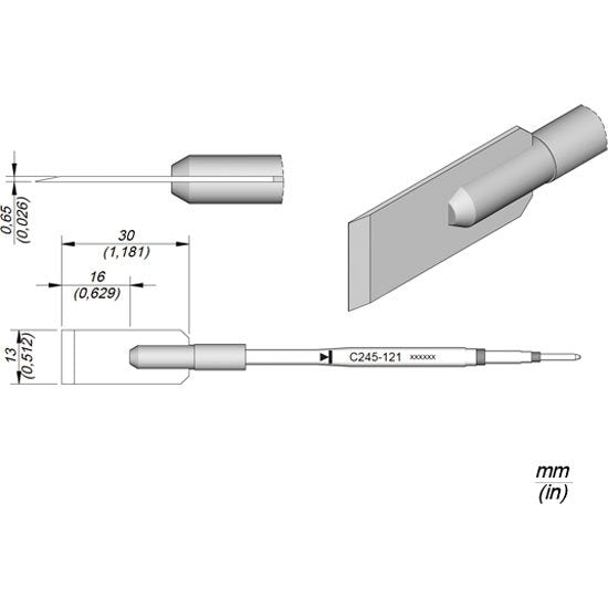 JBC 6mm Especial Cartridge Tip - Chrome Finish