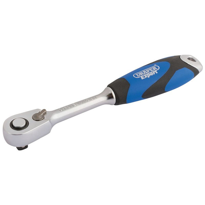 Draper Tools 1/4 Sq. Dr. 60 Tooth Micro Head Reversible Soft Grip Ratchet