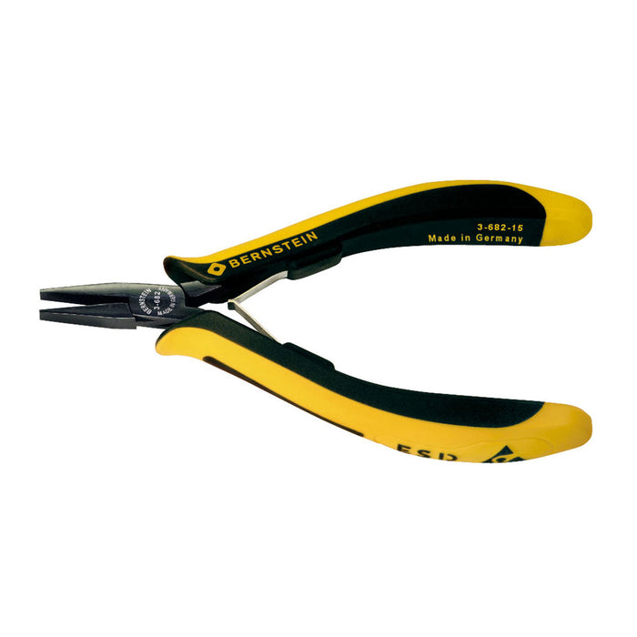 Bernstein ESD Flat Nose Pliers EUROline 130mm Smooth Gripping Surfaces