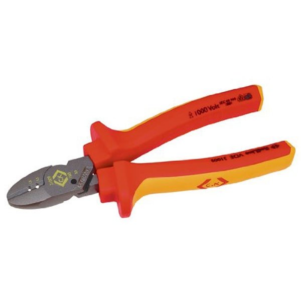 CK Tools 431009 RedLine VDE Insulated CombiCutter2 for Hard, Med, Soft Wire, 6 5/8-Inch OAL