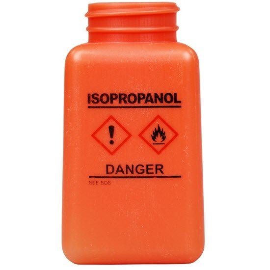 Menda 35739 - durAstatic® Dissipative Orange HDPE Bottle, GHS Label with