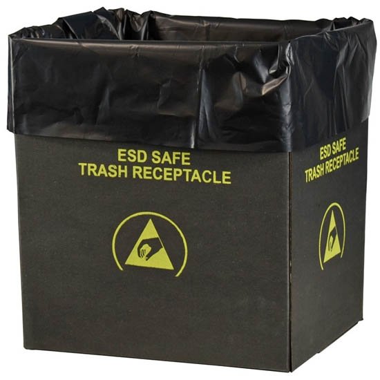 Desco 37820 - Static Dissipative Trash Can Liner, 37.85L, 50/PK