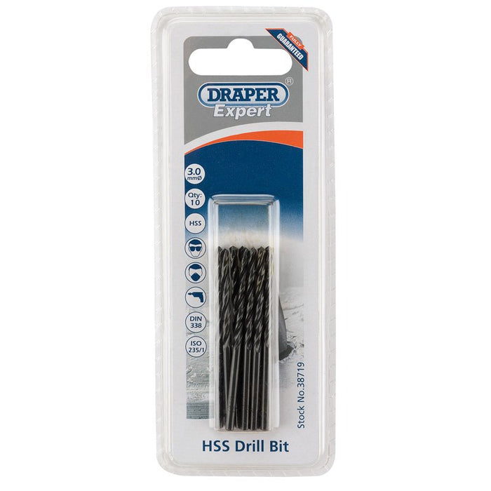 Draper Tools Expert 3.0mm HSS Drills Card Of 10