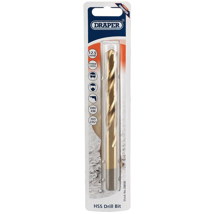Draper Tools 12.5mm HSS Titanium Drill Bit