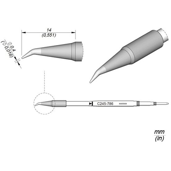 JBC Cartridge Bent Ø 0,4 S4